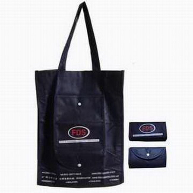 Custom Printed Folding Non‑Woven Carry Bag with Pocket