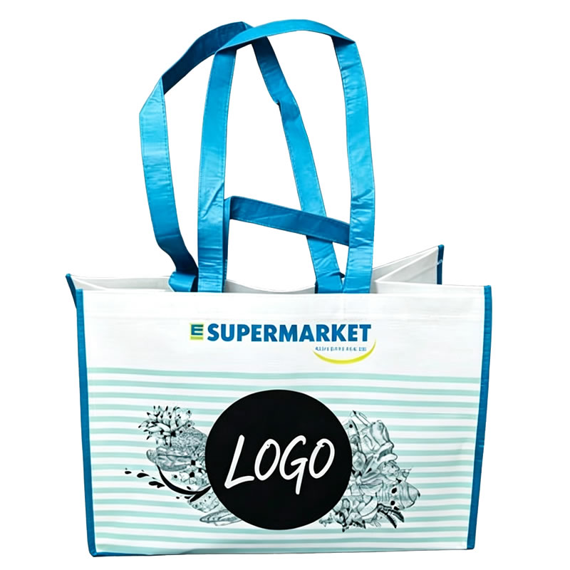 Custom RPET Shopping Tote Bag With Logo for Supermarket