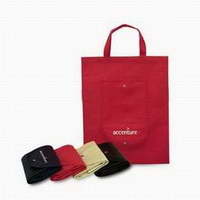 Custom Logo Foldable Non Woven Grocery Carrier Bag Pocket