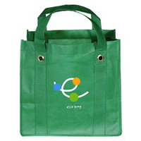 Long Extended Handle Non Woven Tote Bag With Metal Eyelets